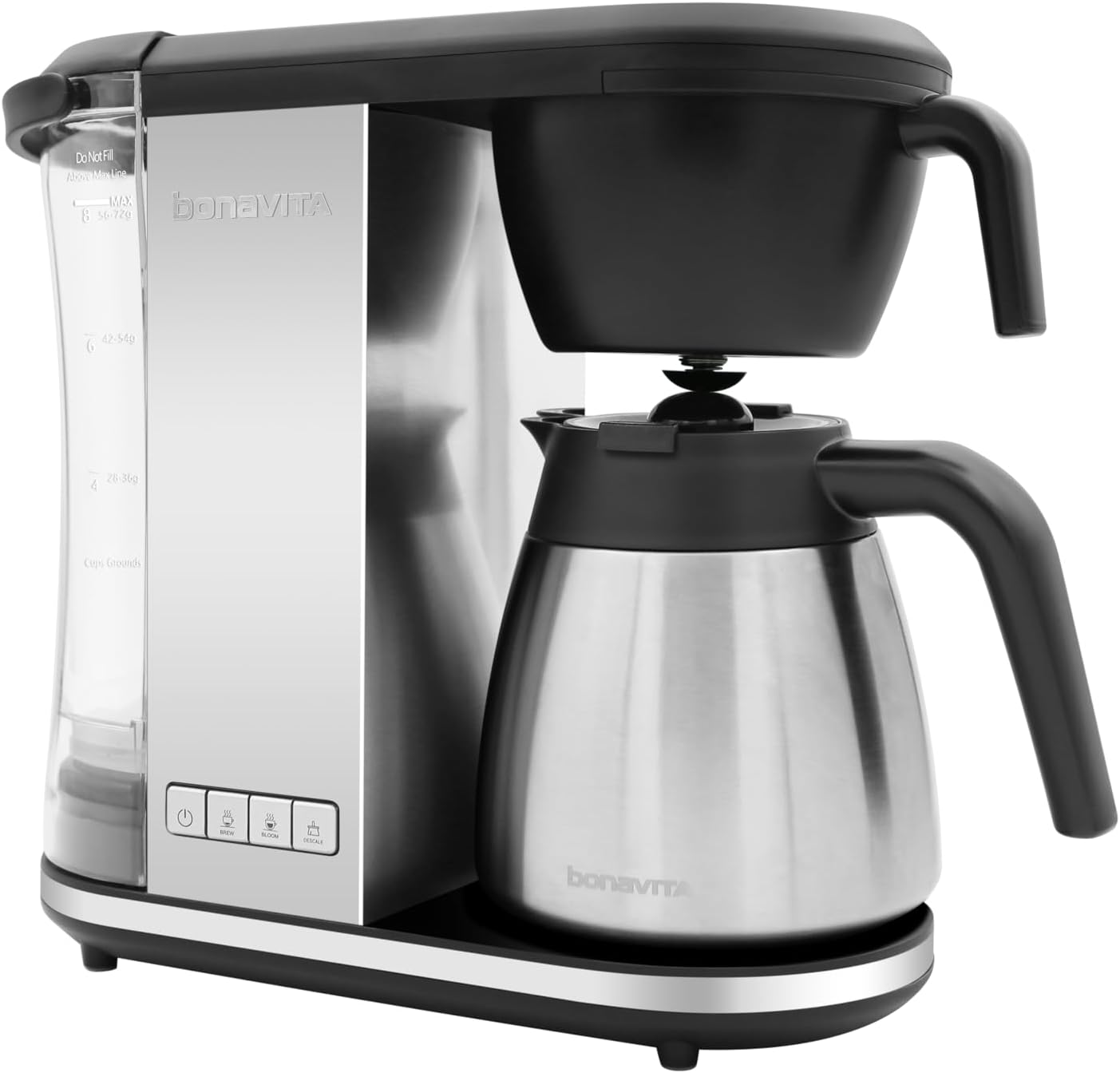 Enthusiast Bonavita 8-Cup Drip Coffee Brewer with 1.3L Glass Carafe-Stainless Steel - Thumbnail 4