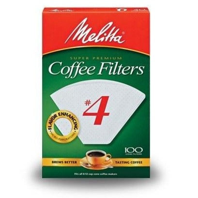 Filtros de café Melitta - Blanco n.° 4 - 100 unidades