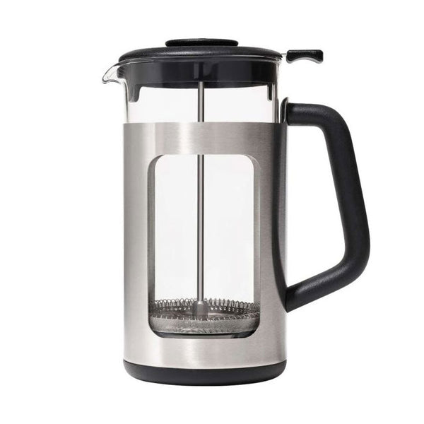 Prensa francesa OXO de 8 tazas con recogedor de café molido 
